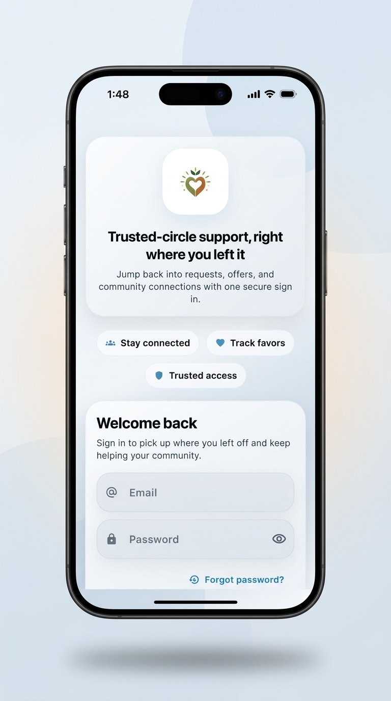 Fravorly social screen for inviting friends and managing connections